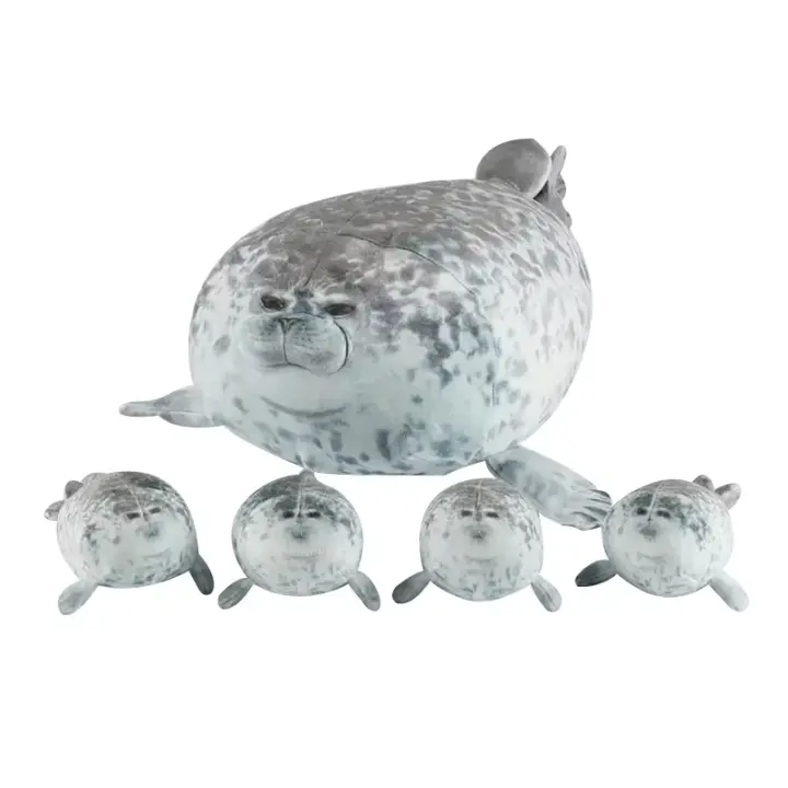 5pcs Juguetes De Peluche De Seal Kawaii Familia Animales Suaves Muñeco De Almohada Regalo Cálido Para Amigos Y Familia Miembro Unisex Tamaño 40cm Relleno De Poliéster - 1