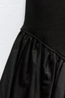 ZBZA Vestido Mini Chic Para Mujer Con Cintura Alta Y Mangas Spaghetti Estilo Balón De Punto De Poliéster Solado Sólido Con Patchwork - details 13
