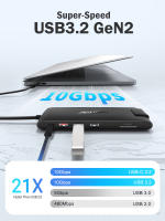 Lemorele Estación de Acoplamiento USB C para Monitores Triples,  Surface Laptop. Hub Multiport Tipo C Thunderbolt 3 con HDMI Dual 4K + Ethernet + 10Gbps - details 4