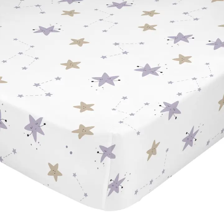 Happyfriday- Moons Bajera cuna, Bajeras infantiles 100% Algodón, calidad de 150 TC, Fabricado en España - 1
