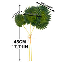 Abanico De Palma Grande Con Fibras De Lluvia De Tortuga Y Hojas Tropicales Artificiales Decoración Para Hogar Y Jardín Accesorios De Fiesta DIY Para Bodas Y Navidad - details 1