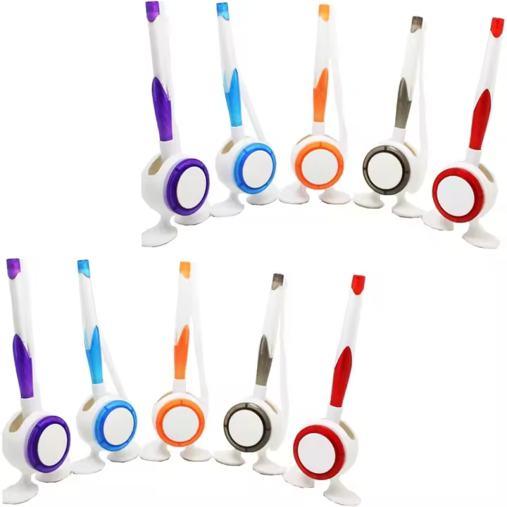 Bolígrafos, lápices e instrumentos de escritura, juego de 10 bolígrafos de recepción para escritorio con cadena elástica y soporte, bolígrafo de mostrador para escritorio de oficina, bolígrafo para registro de invitados - 1