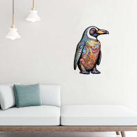 Puzzle De Madera En Forma Irregular Con Diseño De Pingüino Emperador Juego De Ajedrez DIY Para Niños Y Adultos - details 6