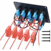 Set de 5 Interruptores Basculantes with Doble Toma USB, Cargador 12V para Coche y Autocaravana - details 2