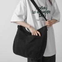 Bolso Bandolera De Lona Casual Para Mujer Y Hombre Gran Capacidad De Color Sólido Estilo Trendy Y Cool Para Estudiantes Y Adultos - details 1