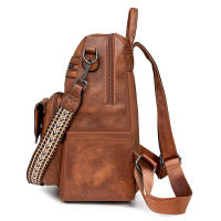 Mochila de cuero antirobo para Mujer, Diseño de moda, mochila de viaje, Bolso de hombre con Correa de muñeca. - details 4