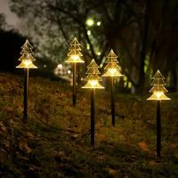 5pcs Luces De Árbol De Navidad Solar Impermeables Para Jardín LED Festivales Luz De Lámpara Decoración Exterior Navidad - details 3