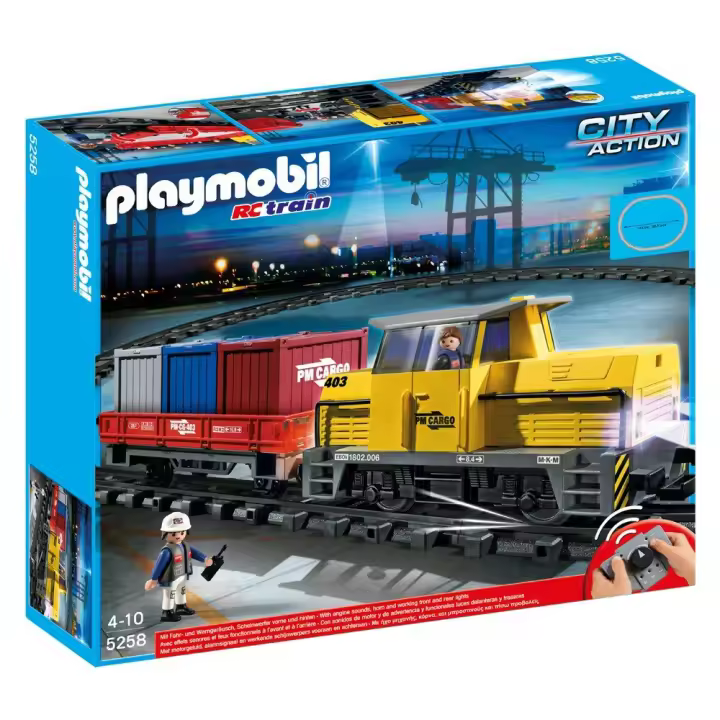 PLAYMOBIL ® TREN DE MERCANCÍAS RC, 5258, TIENDA CON LICENCIA OFICIAL - 1