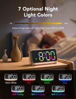 Despertador para niños con Luz Nocturna, Despertadores digitales junto a la Cama, Relojes de cabina with colored Pantalla - details 0