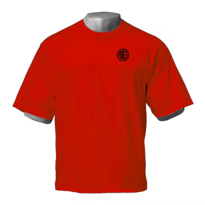 Men's Summer Loose Oversize Cotton Breathable Short Sleeve T-shirt Fashion Casual Trend Shirt Crew Neck Solid Color Print Shirts - 1
