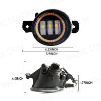 2 X Angel Eye Asamblea De Luz Antiniebla Para Nissan X-Trail Rogue T32 2014 2015 2016 Lente LED Faro Diurno DRL H11 12V - details 2