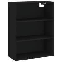 vidaXL Aparador alto madera contrachapada negro 69,5x34x180 cm - details 3