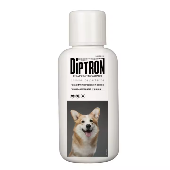 Champu Diptron Antiparasitario para perros 500ml - Piojos, pulgas y garrapatas - Quimunsa - 1
