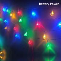 Luces De Cadena Globos 10/20/30/40 LED Operadas Por Batería Impermeables Para Decoración De Fiesta Patio Jardín Navidad - details 6