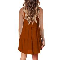 Vestido De Verano Para Mujer Estilo Casual Color Sólido Vestido Sin Mangas Cuello En V A-Line Largo Mini Polyester - details 17