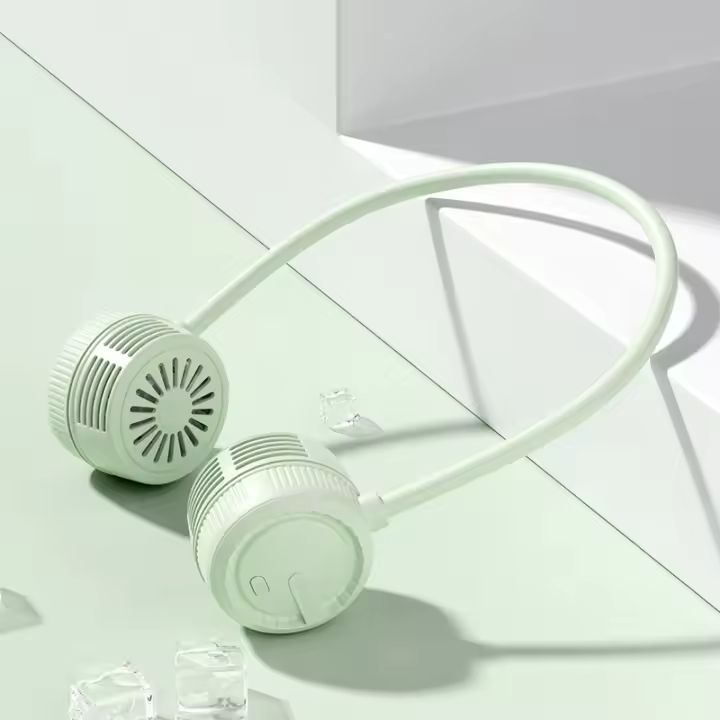 Ventilador de Cuello, ventilador portátil sin Aspas, ventilador plegable sin Aspas de 1000 mAh, 3 velocidades y Potencia de enfriamiento Mejorada, ventilador personal USB Manos Free para helbres - 1