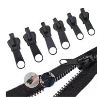 Kit De Reparación De Cremalleras Universal 6pcs Negro Rescate De Cremalleras DIY Con Dientes De Cremallera Metálica Para Bricolaje En Bolsos Ropa Y Muebles - details 3