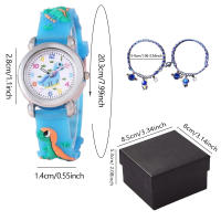 Reloj Infantil Con Correa De Patrón De Dinosaurio De Dibujos Animados. Set Con Caja. Regalo Navideño Adecuado Para Niños. - details 5