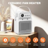 Calentador de Bajo Consumption, 1200 vatios calentador de Cerámica de baño con 3 Modos ajustables, calentador Eléctrico Para... - details 4