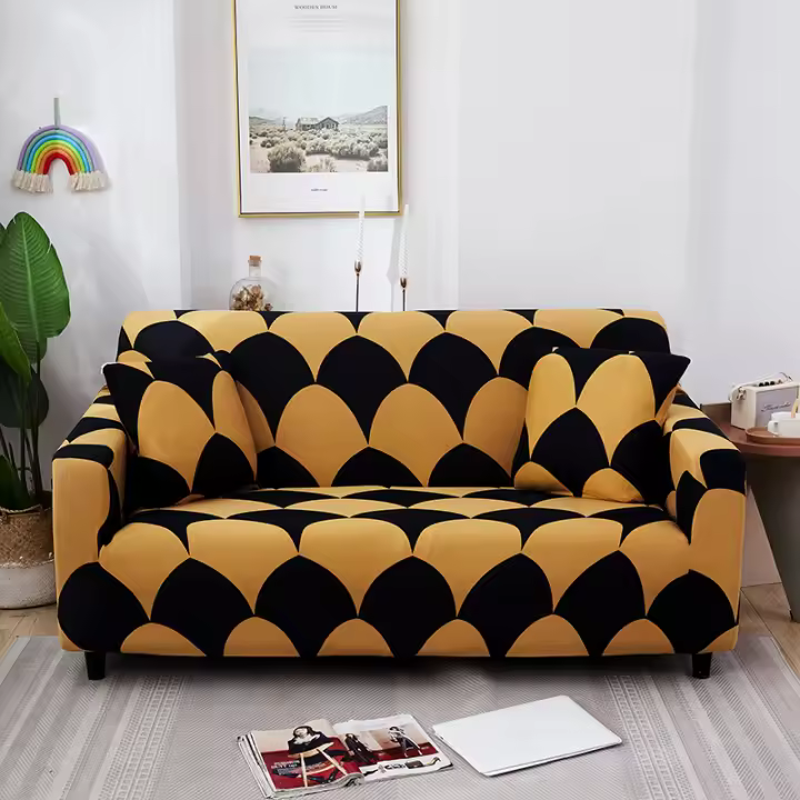 Funda De Sofá Elástica Moderna Para Sala De Estar Protector De Silla De Lámina Corner L-Shaped 1/2/3/4 Asientos Colores Variados - 1