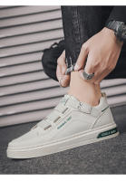 Zapatos Vulcados Para Hombre Malla Transpirable Cuero PVC Antideslizante Cómodo Suela Gruesa Talla Grande Zapatillas Blancas - details 8