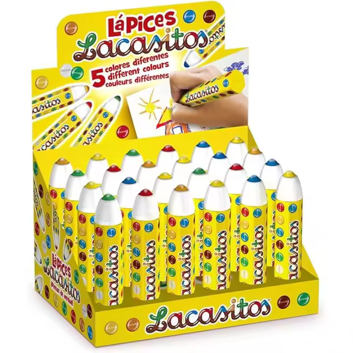 Lacasitos Grageas de Chocolate con Leche Recubierta con Azúcar - Formatos: lápiz (24ud) / tubos (36ud) - 1