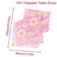 Corredor De Mesa En Forma De Margarita Para Fiesta De Cumpleaños Decoraciones Para Cocina Y Comedor Cubiertas De Tela Para Niñas Fiesta De Baño De Bebé - details 15