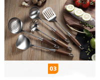 Conjunto De Utensilios De Cocina Leeseph 304 Acero Inoxidable Tamizante Cuchara De Sopa Y Servidor De Pasta Tres Piezas Herramientas Ecológicas Para Cocina - details 8