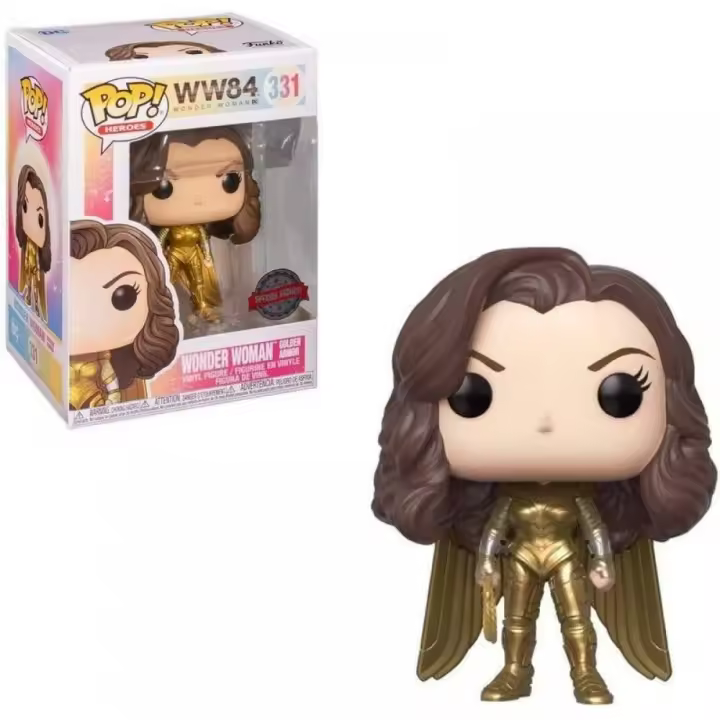 Funko Pop! WW84 - Wonder Woman con Armadura Dorada (sin casco) EXCLUSIVO, 46662, Nº331 - 1