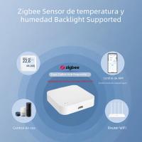 Sensor De Temperatura Y Humedad Inteligente ZigBee Tuya Con Pantalla LCD Iluminada Compatible Con Google Assistant Necesita Hub Tuya Zigbee - details 3