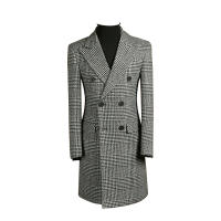 Chaleco Houndstooth Para Hombre Doble Filo Con Botones Traje Formal De Boda Tuxedos De Negocios Conjunto De Vestido Para Bodas Y Promesas - details 1