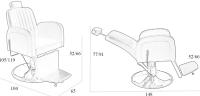 Sillón Reclinable de Barbero Negro, con Bomba Hidráulica - details 3