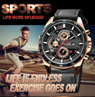 Reloj De Pulsera De Cuero Negro 46mm Estilo Militar Grande Movimiento De Cuarzo Con Calendario Decorativo Resistentes Al Choque Y Agua Para Hombre - details 15