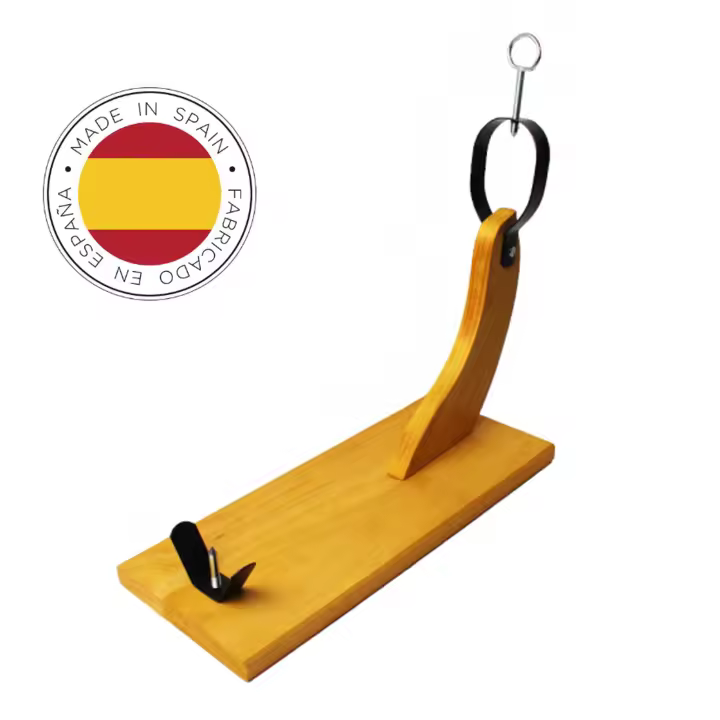 JAMONERO DE  MADERA INDESUR MODELO VENECIA MIEL ECONOMIC 40.5x16.6x35CM FABRICADO EN ESPAÑA - 1