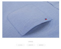 Camisa De Oxford Para Hombre Algodón Y Poliéster Estilo Casual De Negocios Con Rayas Y Cuadros Cuello Alto Manga Larga No Hierro Slim Fit Color Sólido Para Otoño/Invierno - details 6