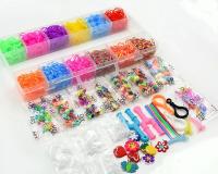 Set De 1800 Piezas De Banda Elástica De Goma Colorida Para Niñas Herramienta De Tejido Para Pulseras Kit De Juguete Educativo Para Niños De 7 a 10 Años - details 6