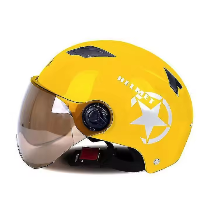 Casco de Coche de motor Eléctrico Scooter Bike Open Face media Gorra de Béisbol Anti-UV casco de Seguridad casco de Bicicleta ajustable - 1