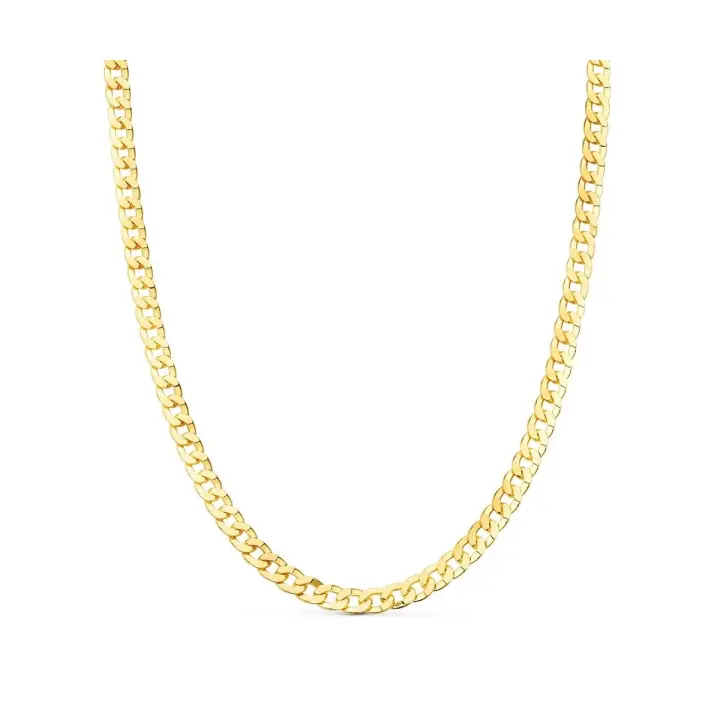 Cadena Oro 18k barbada 60 cm. hueca ancho eslabón 5.3 mm. - 1