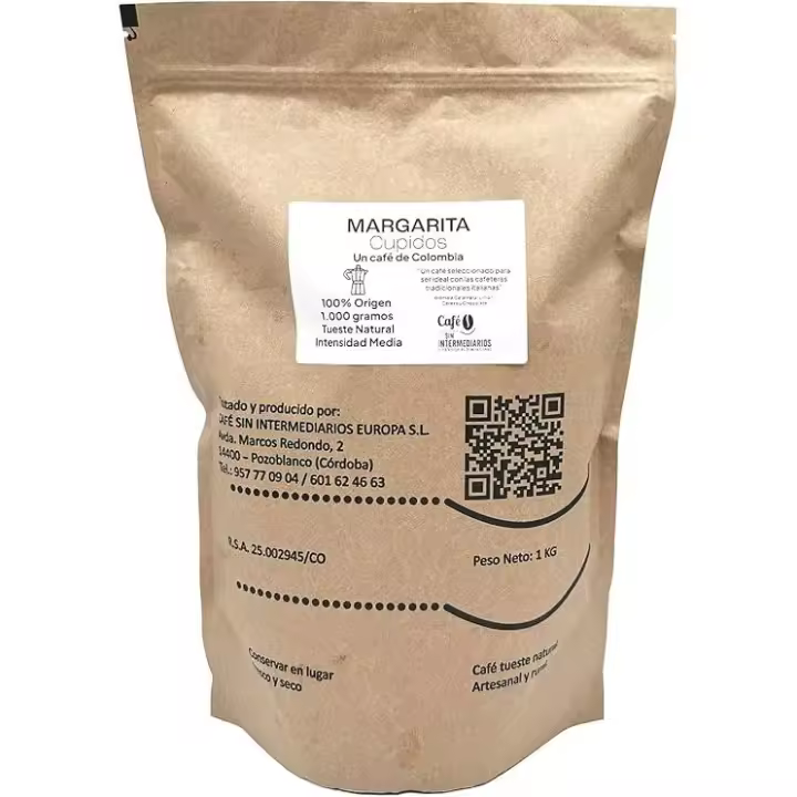 CAFE SIN INTERMEDIARIOS - Clavel - Café Colombia 1Kg - Tostado Semanal - Molido al envío - Intensidad baja - Ideal Café Solo - 1