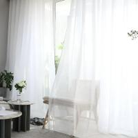 Panel De Cortina Blanca Chiffon Transparente Con Bolsa Para Rodillo Suave Y Silky Textura Filtra La Luz Para Sala De Estar Y Dormitorio - details 0