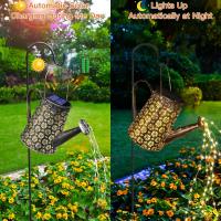 BIT Lámparas Regadera solar con luces, decoración solar para jardín al aire libre, impermeable, linterna colgante grande, luces de paisaje, decoraciones exteriores para despejar el patio, porche, camino, jardinería, regalo, 1 paquete - details 4