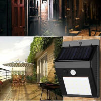 Lámpara Solar Exterior Con Sensor Inalámbrico Y Protección Contra El Agua 20-30 LEDs Para Jardín Decoración De Espacios Externos Luz De Pared Con Movimiento - details 9
