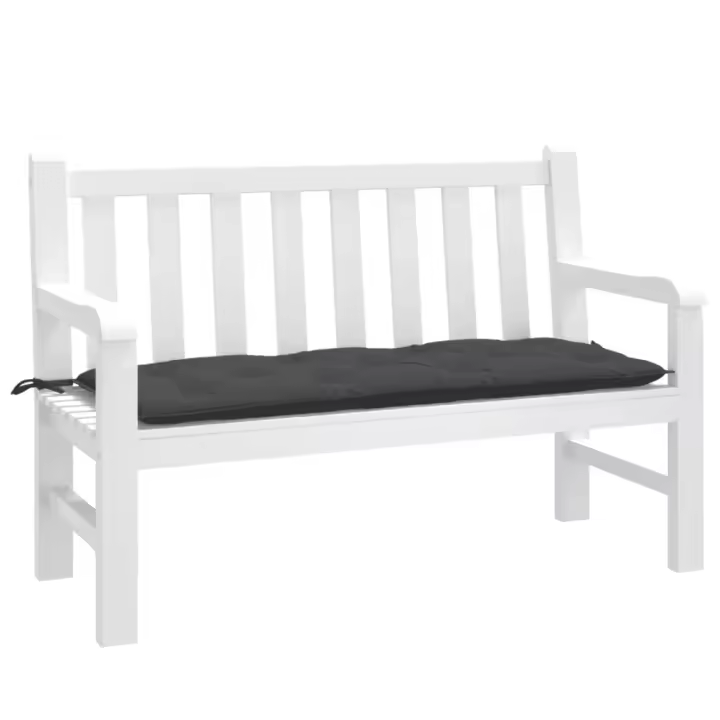 vidaXL Cojín para banco jardín tela gris antracita melange 120x50x7 cm - 1