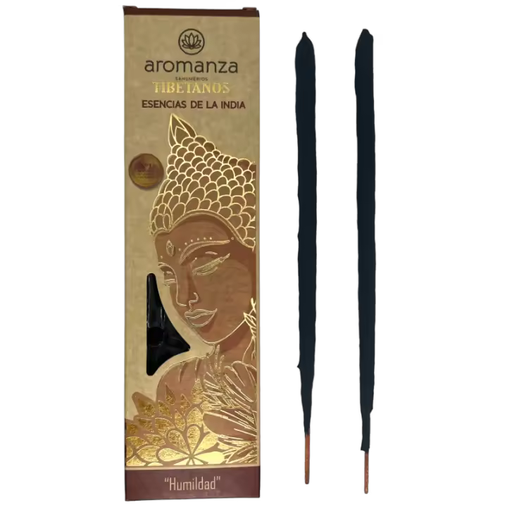Incienso Tibetano Esencia de la India Humildad Inciensos Aromanza Argentina - Sahumerio artesanal 8 varillas extra gruesas - 1