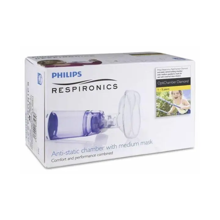 PHILIPS OPTICHAMBER DIAMOND CAMARA DE INHALACION CON MASCARILLA INFANTIL 1-5 AÑOS - 1