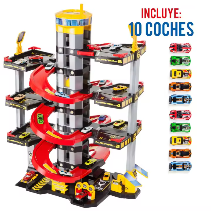 MOLTO Parking de juguete 7 plantas + 10 coches - 1