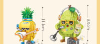 Bloques De Construcción De Micropartículas Mini Vista De La Calle Tienda De Takoyaki Tienda De Café Pastel De Fruta Pareja De Bolsas Lindas Para Niños Regalos De Navidad - details 27