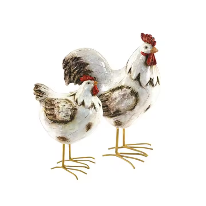 SIGNES GRIMALT Signes Grimalt Figuras Decorativas Gallinas Colección Rústico Set 2 Unidades - 1