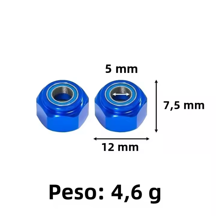 Adaptador De Eje De Rueda Hexagonal Metálico 12mm Para Coche RC Tamiya DT03 DT-03 1/10 Piezas De Mejora Accesorios De Automóvil - 1