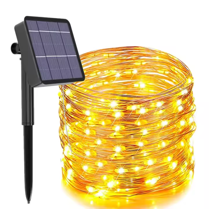 Luces LED Solares Para Jardín Impermeables Cadena De Luces De Navidad Decoración De Aire Festivo Guirnalda De Hadas - 1